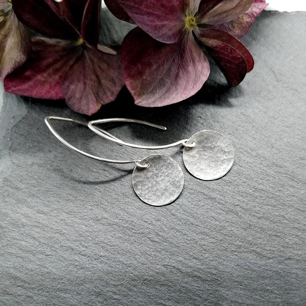 935-silber-scheiben-gehaemmerte-ohrhaenger Ohrhänger gehämmerte Silber Scheiben