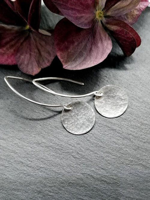 935-silber-scheiben-gehaemmerte-ohrhaenger Ohrhänger gehämmerte Silber Scheiben