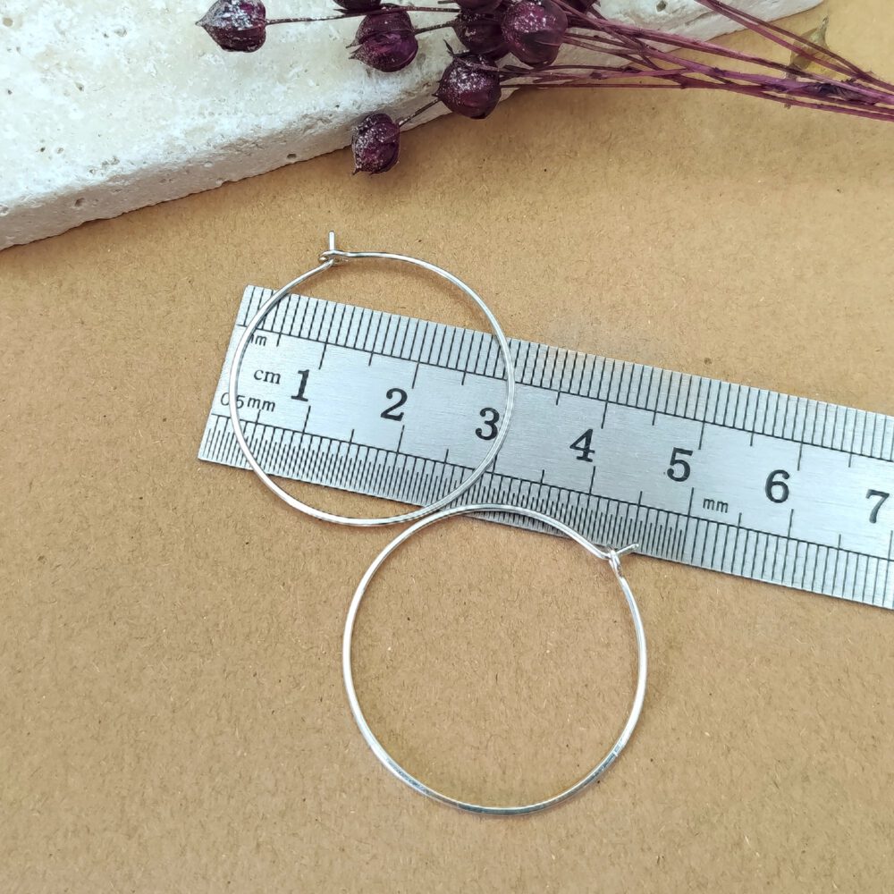 Creolen 3 cm - 935 Silber