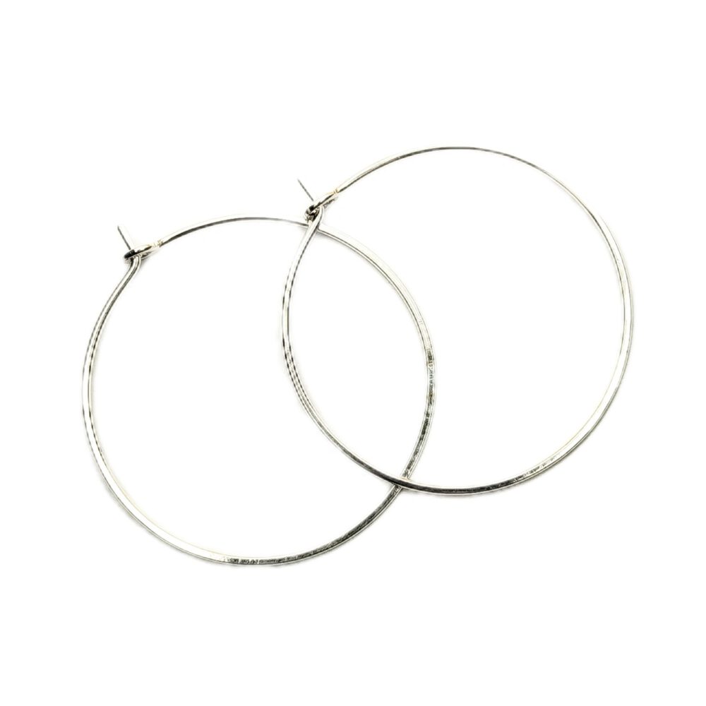 Creolen 3 cm - 935 Silber