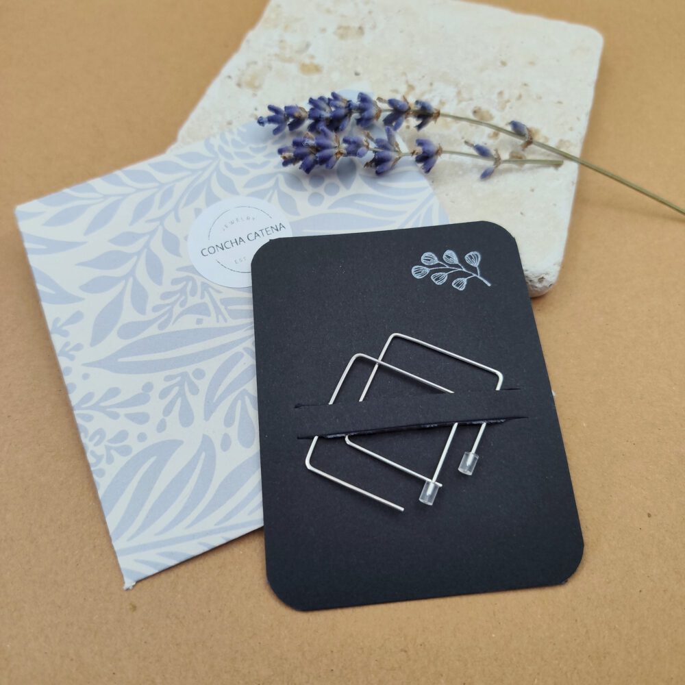 Creolen in Geschenkverpackung Creolen viereckig 935 Silber