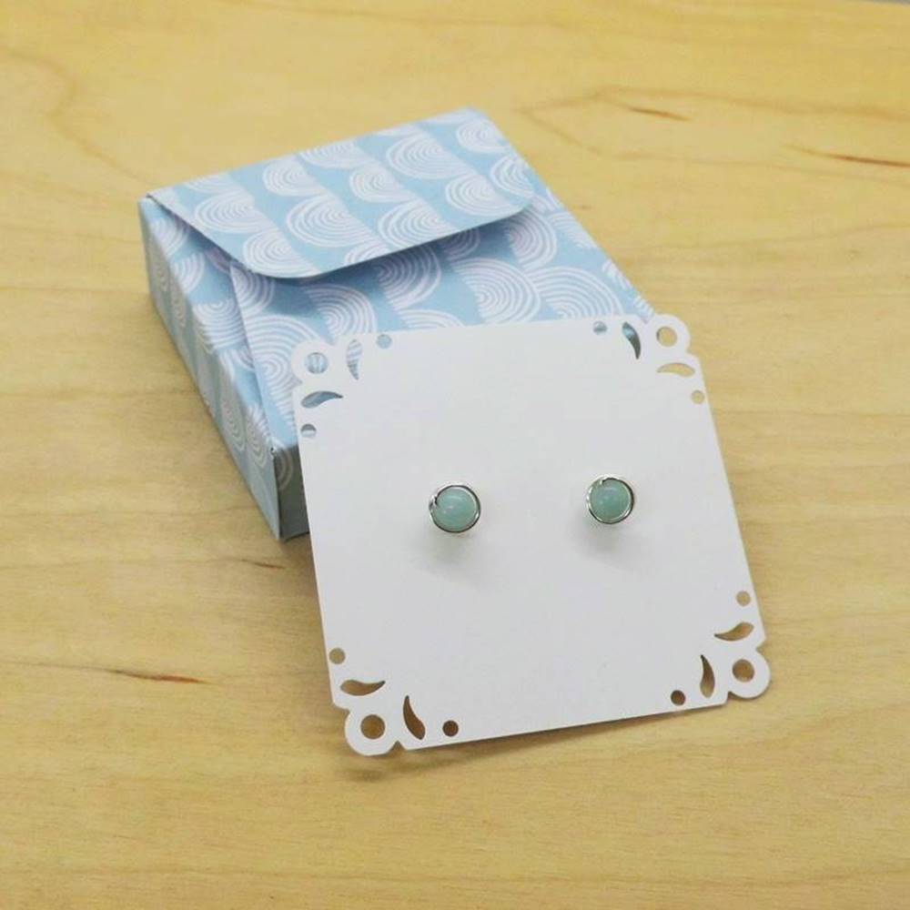 Mini Amazonit Ohrstecker  935 Silber