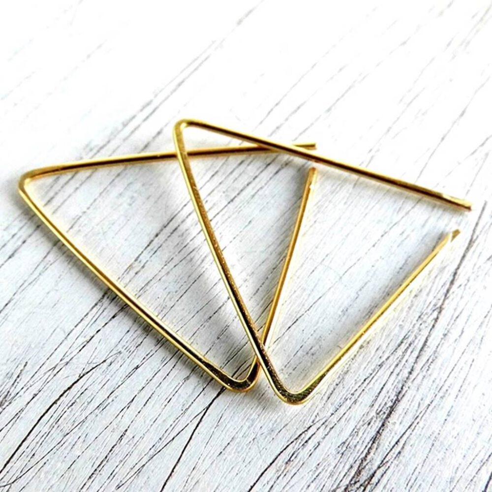 Dreieckige-Creolen-Goldfilled Creolen dreieckig - silber, gold, rosegold