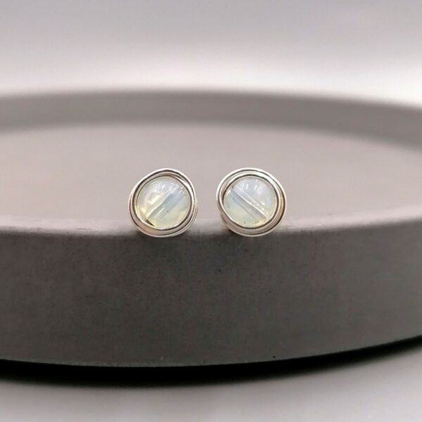 Ohrstecker Mondstein 935 Silber
