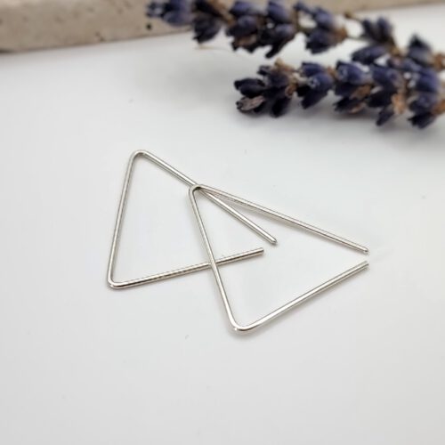 Creolen dreieckig - silber, gold, rosegold
