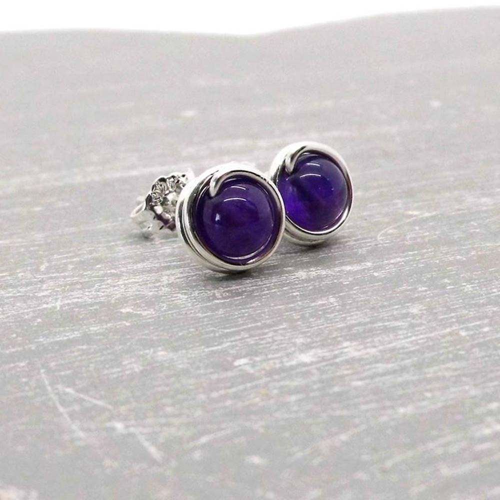 Ohrstecker Amethyst 935 Silber