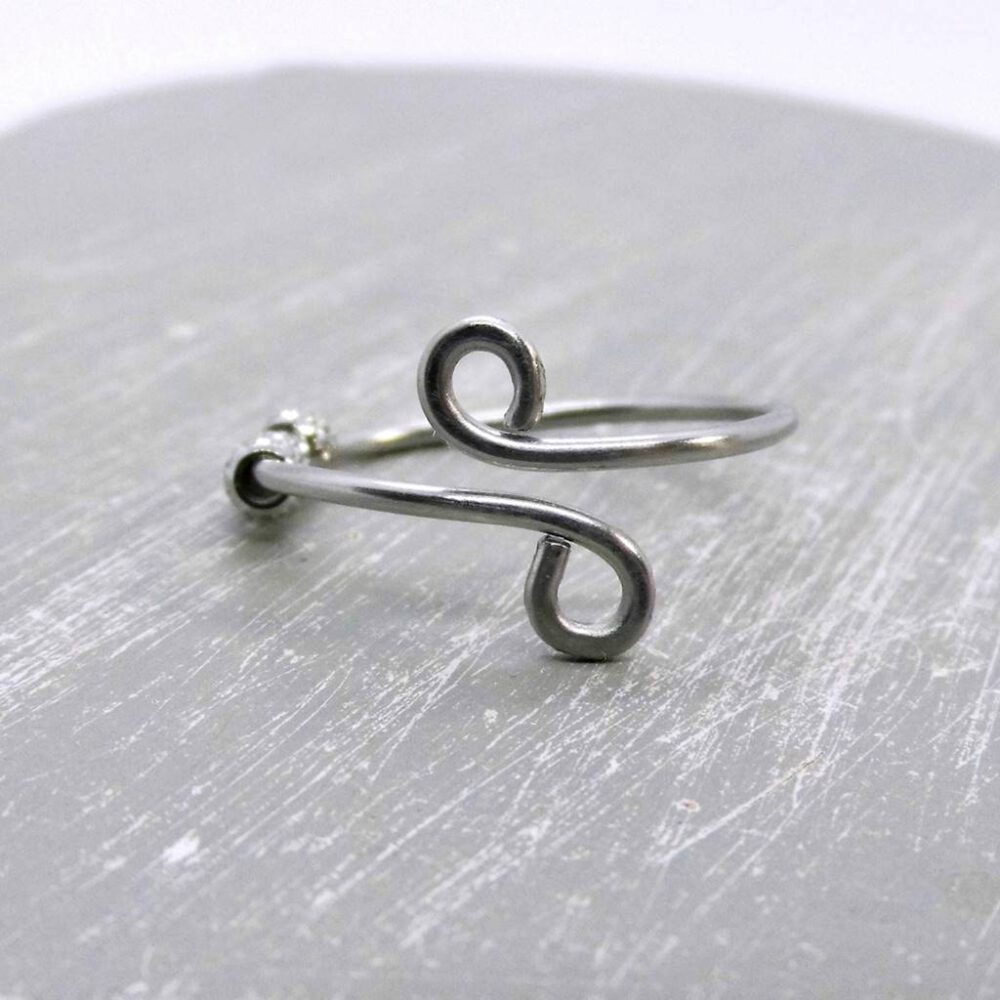 anti-stress-ring-edelstahl-verstellbar Fidget-Ring Edelstahl mit 3 Perlen