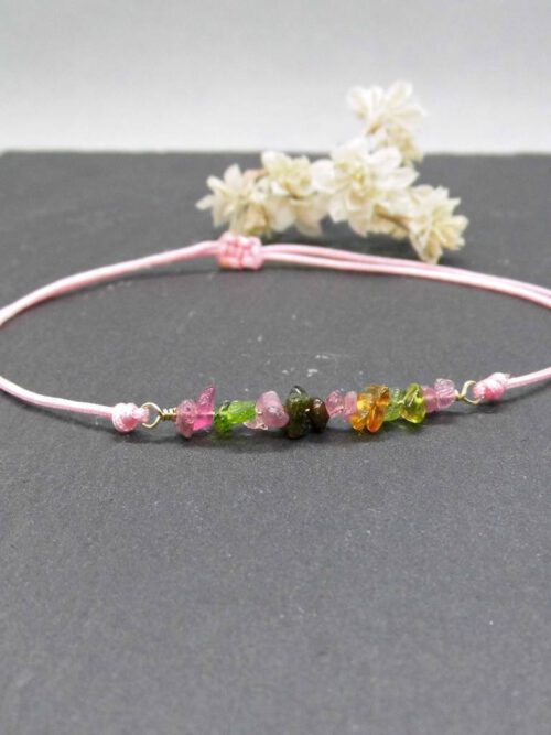 Armband Turmalin-Splitter Rose-Goldfilled