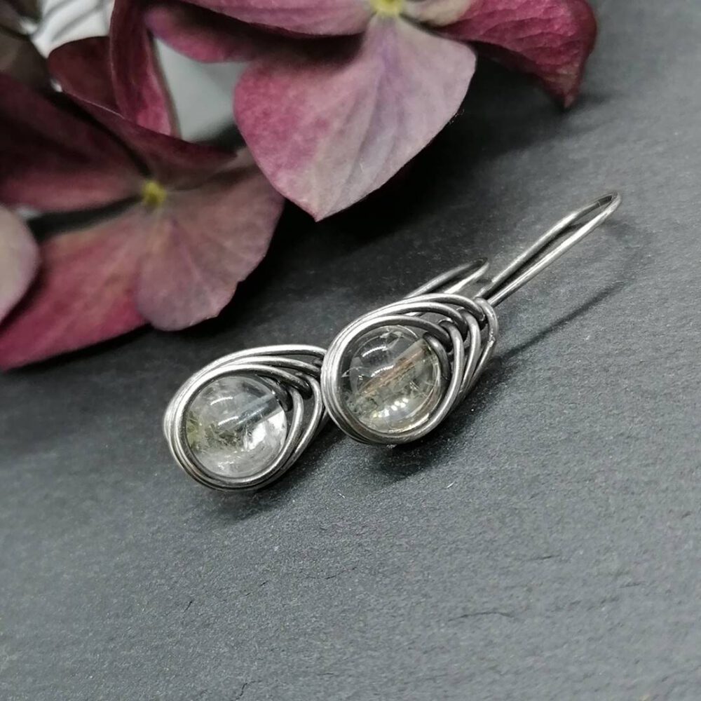 citrin-edelstein-ohrringe-silber-oxidiert Citrin Ohrhänger 935 Silber
