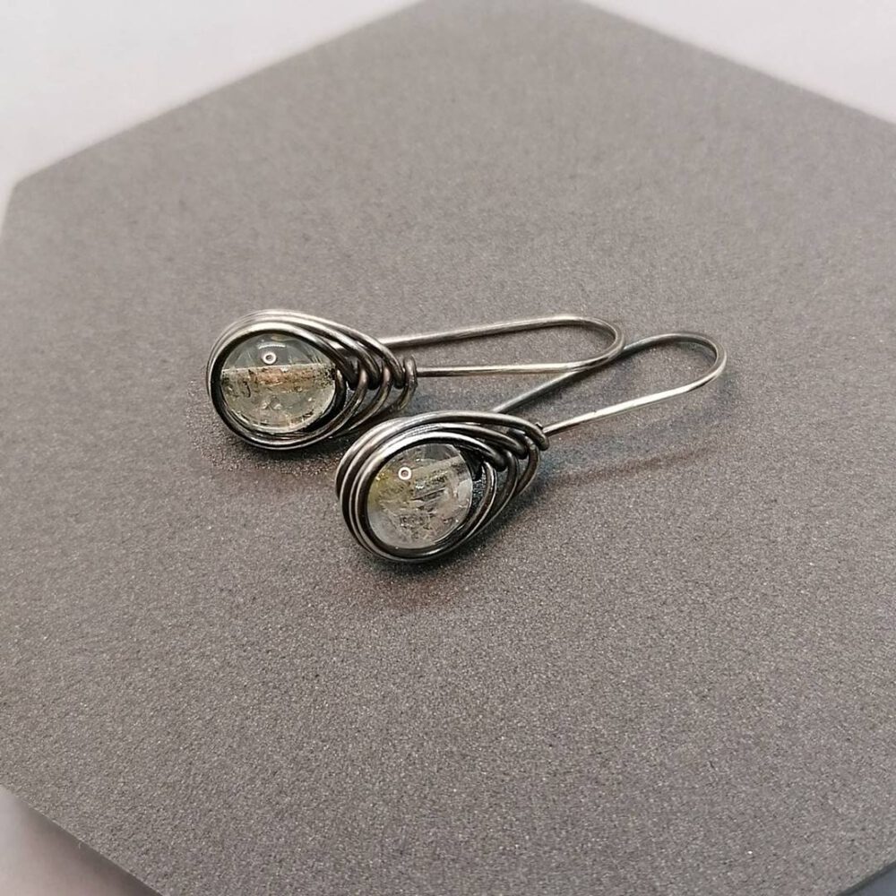 citrin-ohrhaenger-silber-oxidiert Citrin Ohrhänger 935 Silber
