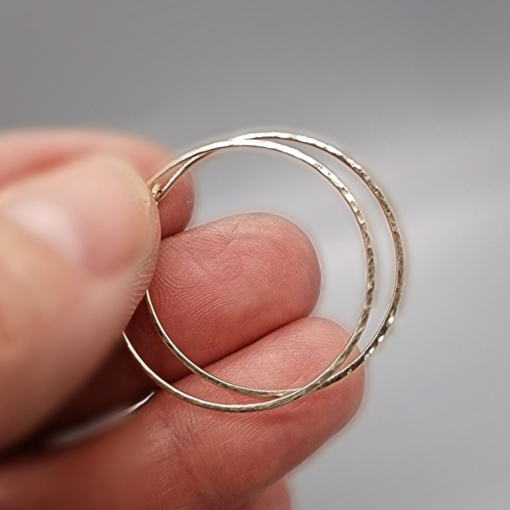 Creolen 3 cm ziseliert gehämmert