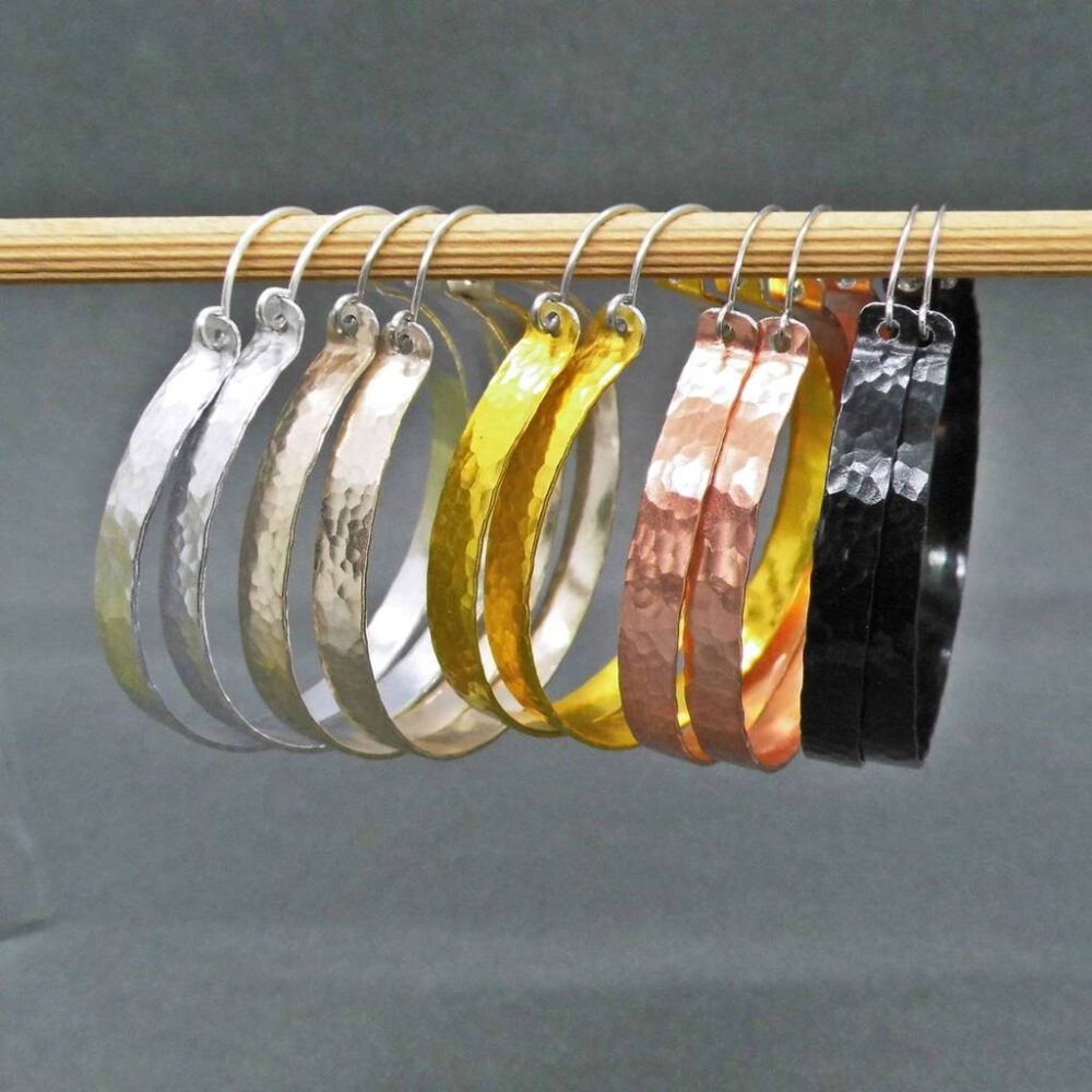 creolen-alu-5-farben Creolen 4,5cm verschiedene Farben