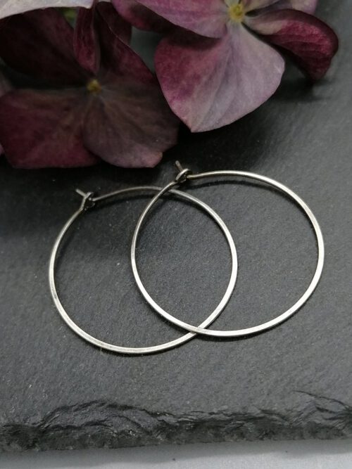 Creolen 3 cm - 935 Silber