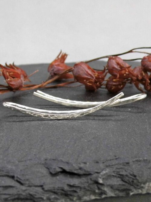 earclimber-silber-gehaemmert Earclimber 935 Silber gehämmert 3cm