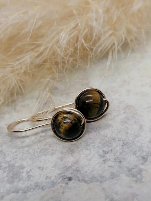 Ohrhänger Tigerauge Goldfilled