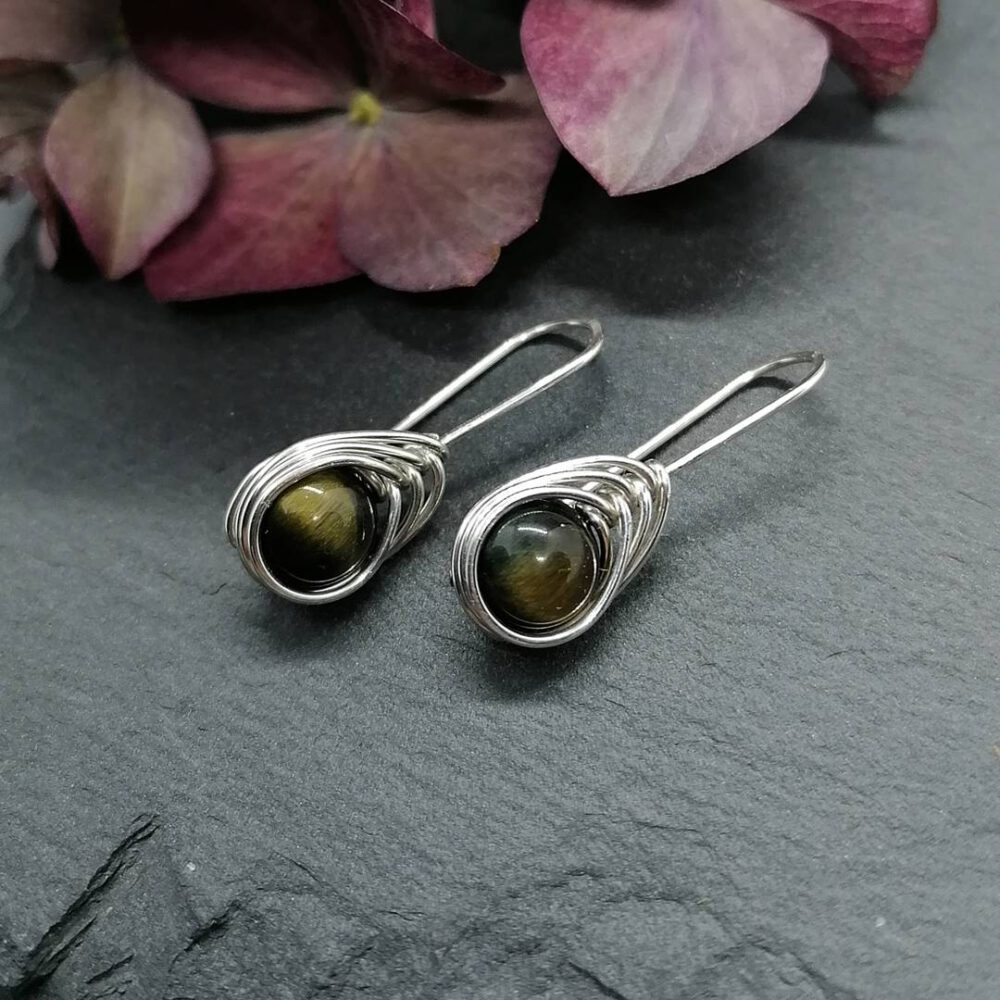 Falkenauge Ohrhänger 935 Silber