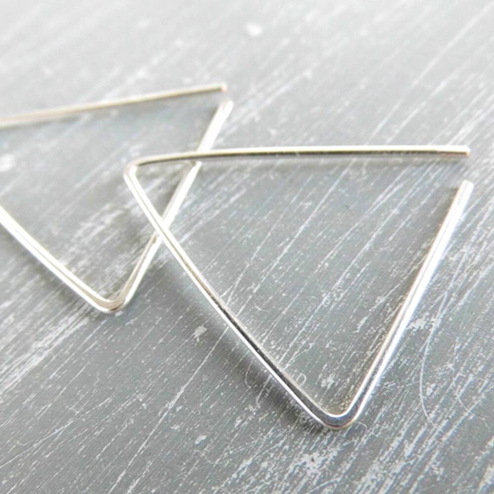 geometrische-Creolen-Dreieck-935-Silber Creolen dreieckig - silber, gold, rosegold