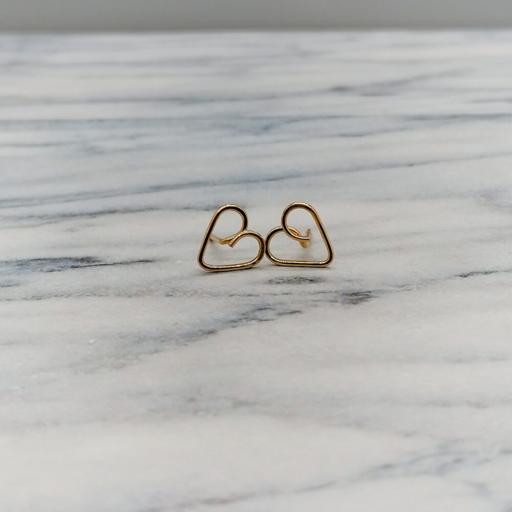 goldene-herz-ohrstecker Herz Ohrstecker Goldfilled