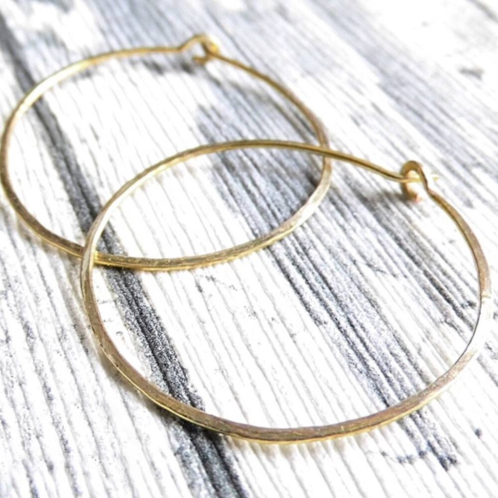 goldfilled-creolen Creolen 3 cm Gold- oder Rosegoldfilled