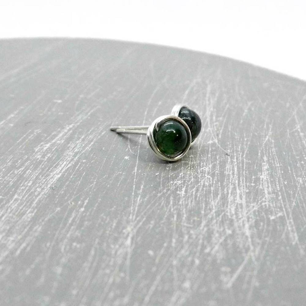 gruene-moosachat-ohrstecker Mini Moosachat Ohrstecker 935 Silber