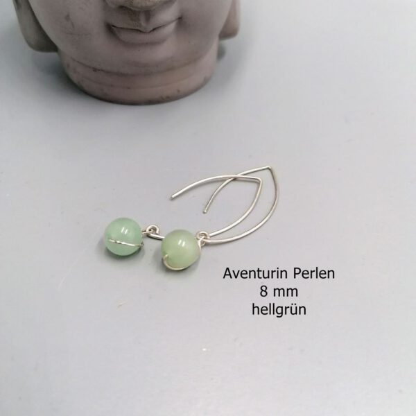 Ohrhänger Halbcreole Aventurin 935 Silber