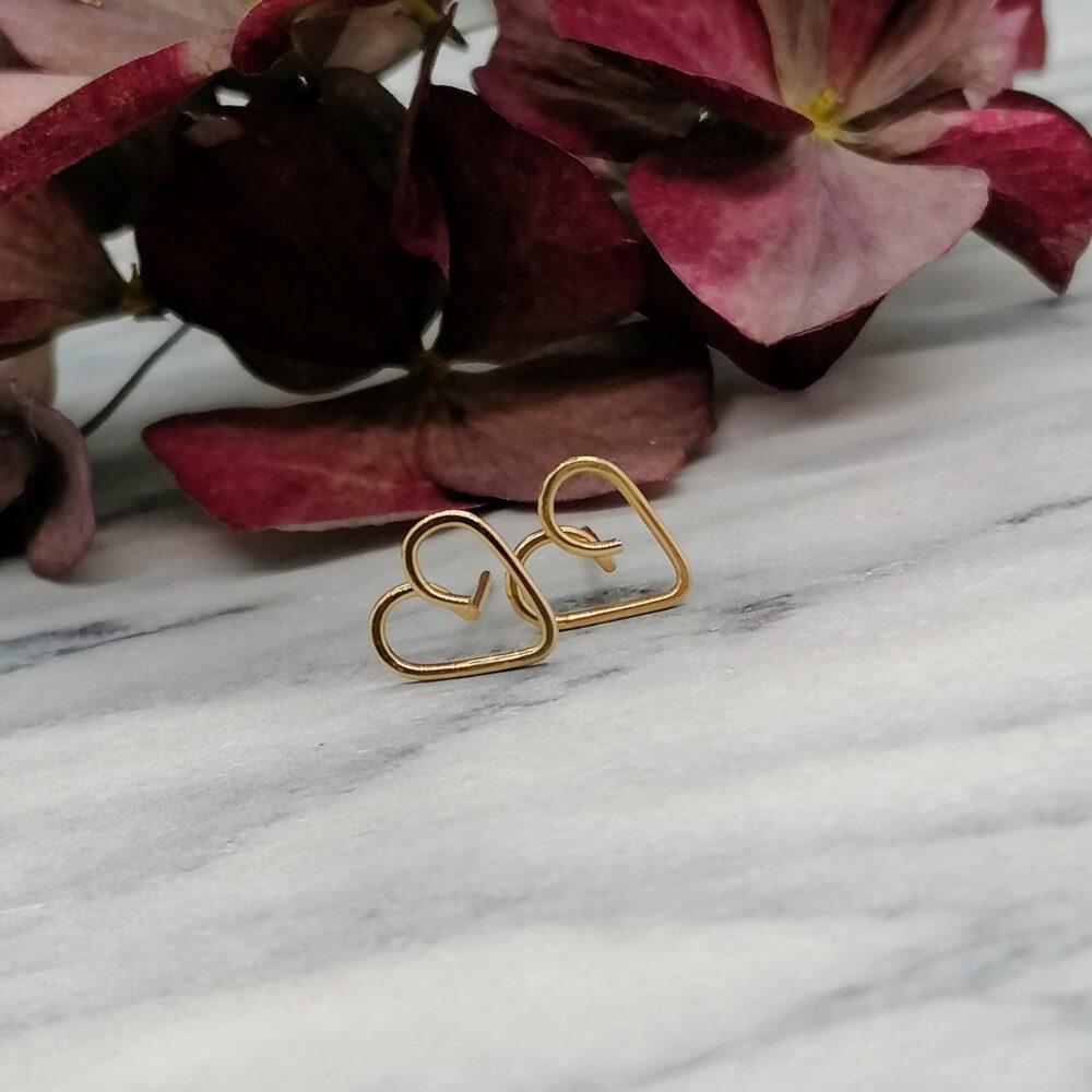 herz-ohrstecker-goldfilled Herz Ohrstecker Goldfilled