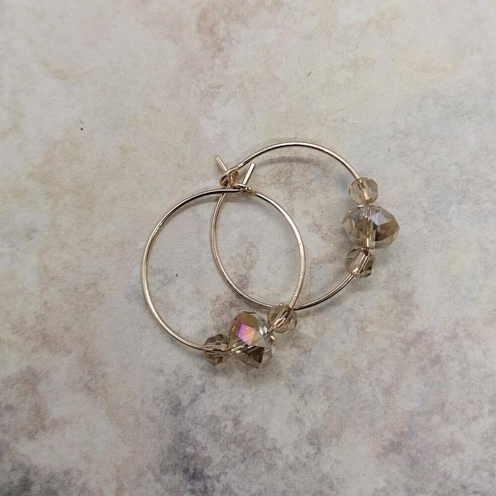 Creolen mit Kristallen Goldfilled