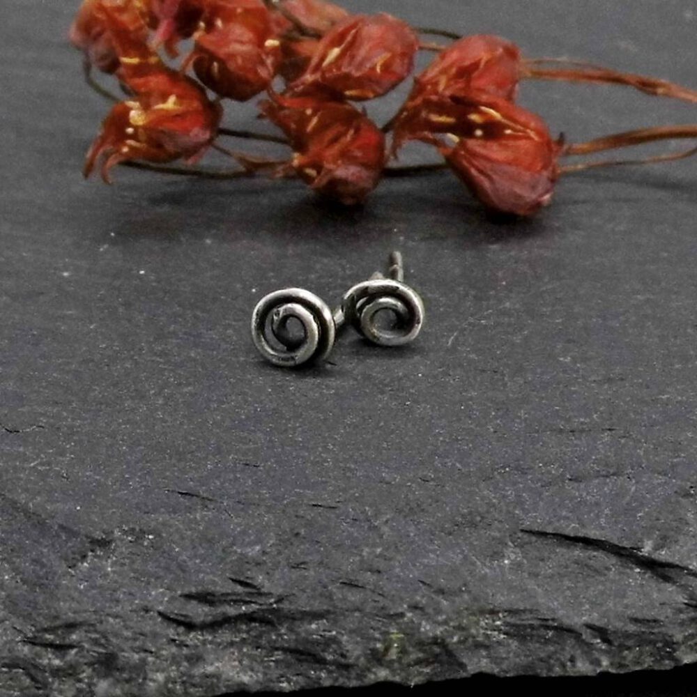 Ohrstecker Mini Spirale 935 Silber