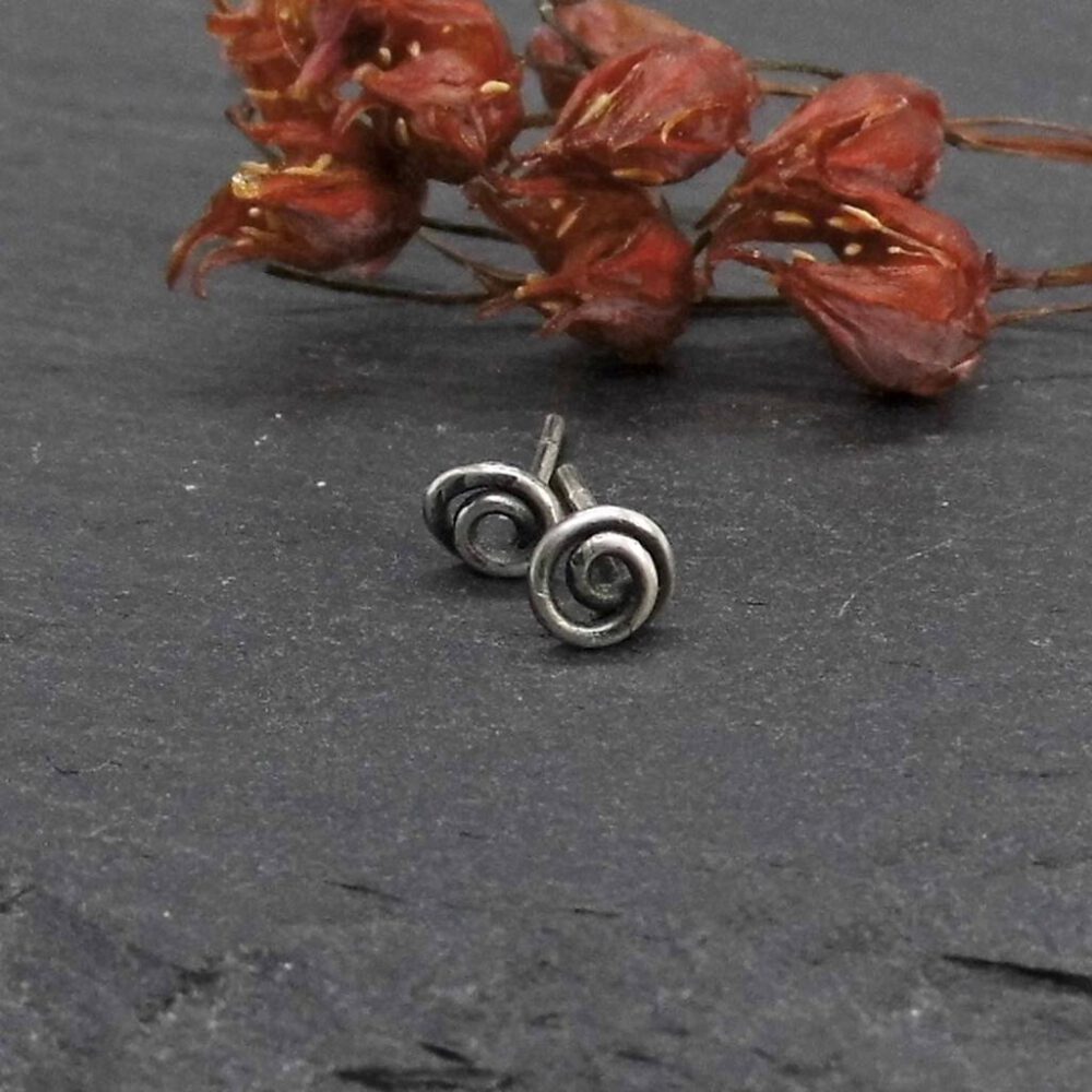 Ohrstecker Mini Spirale 935 Silber