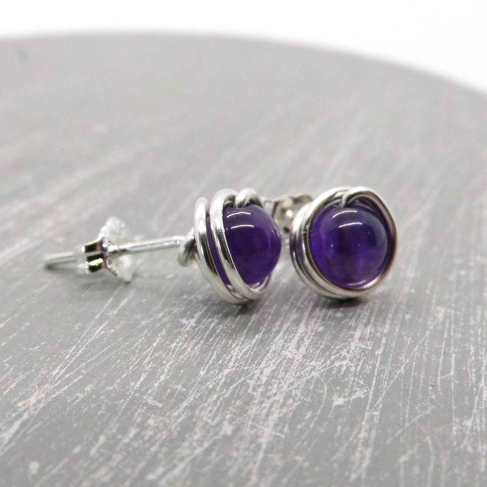 Ohrstecker Amethyst 935 Silber