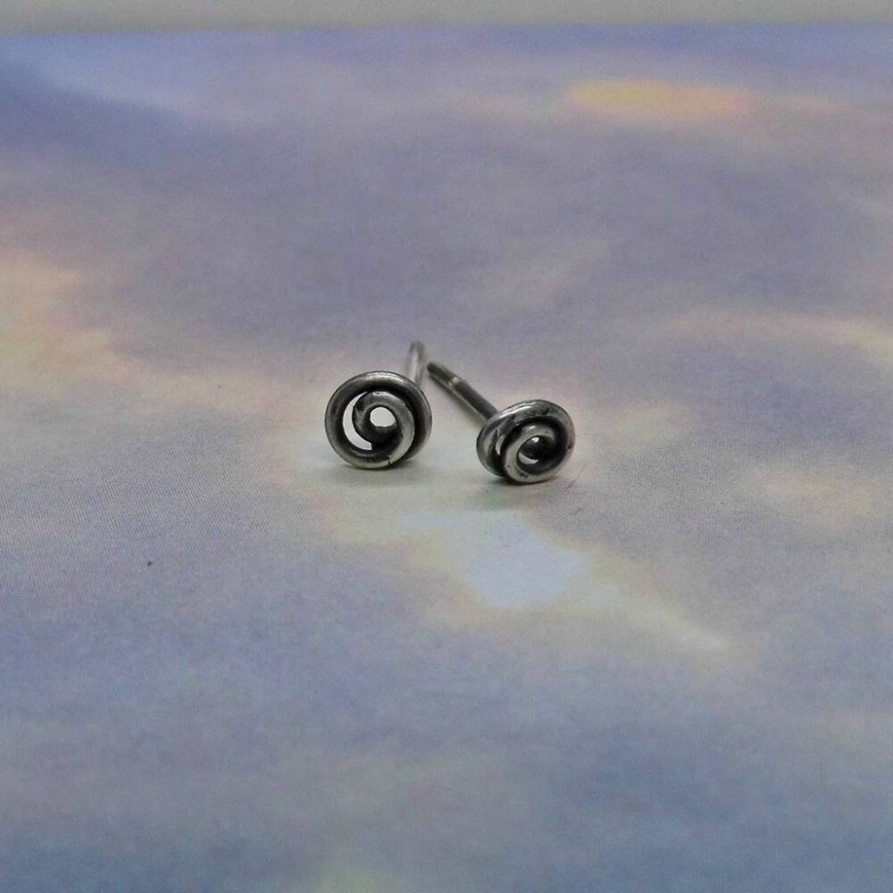 Ohrstecker Mini Spirale 935 Silber