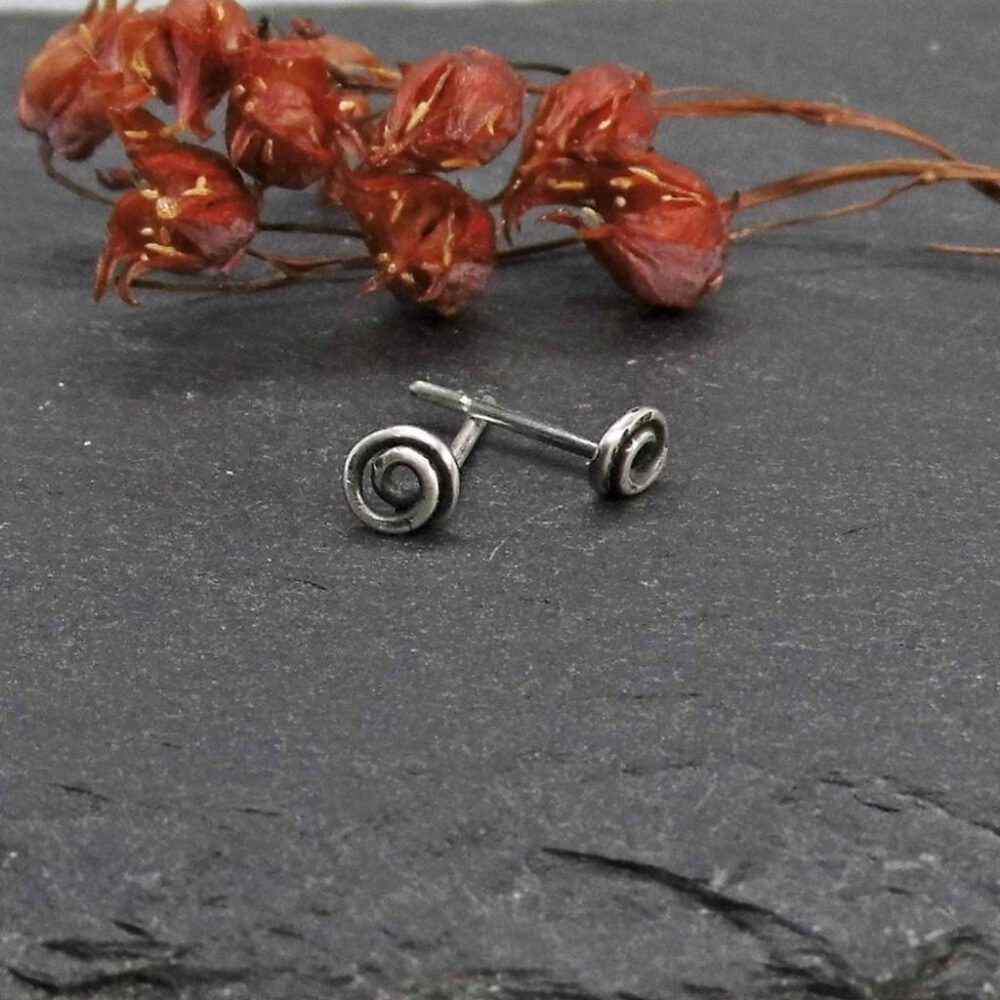 Ohrstecker Mini Spirale 935 Silber