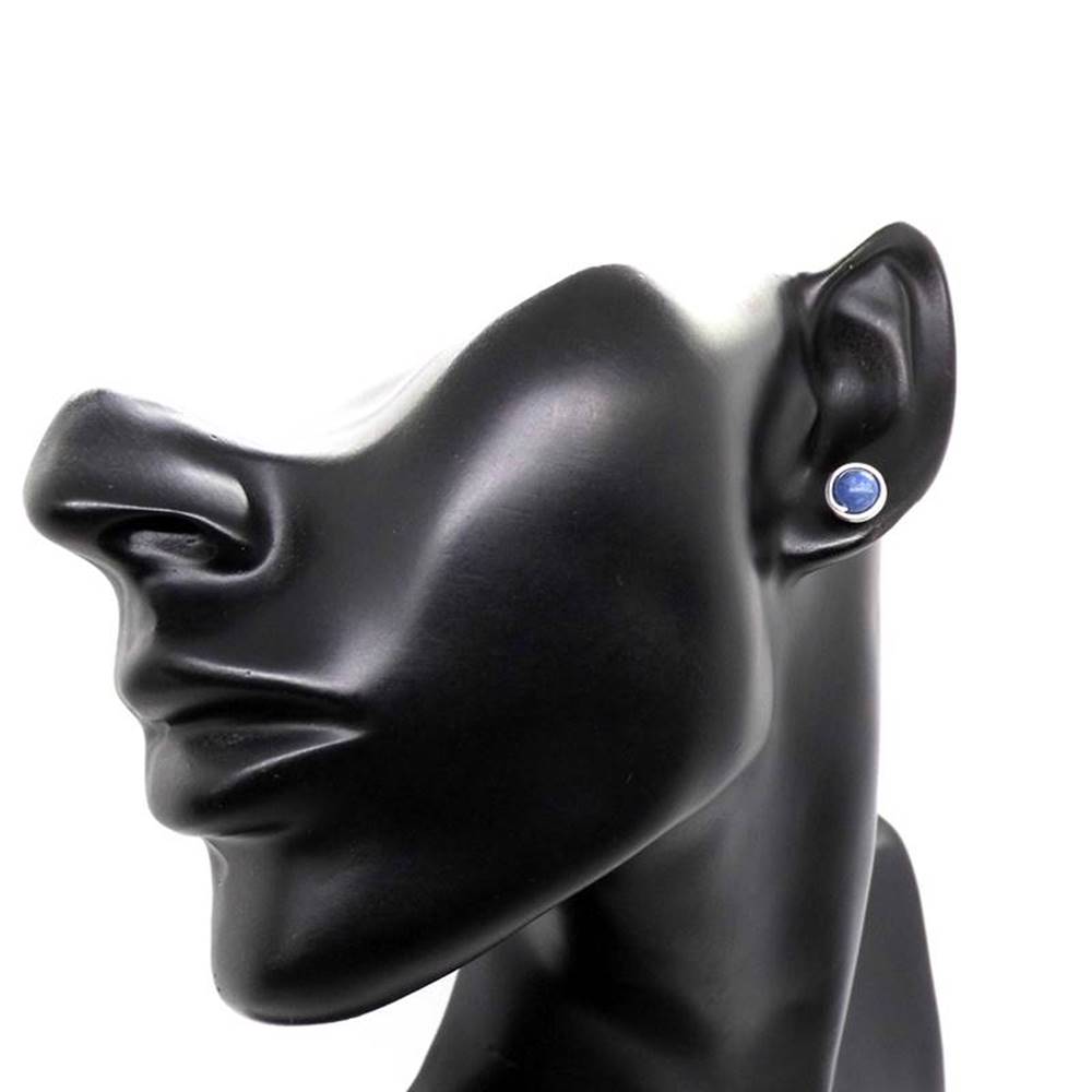 Ohrstecker blaue Koralle 935 Silber