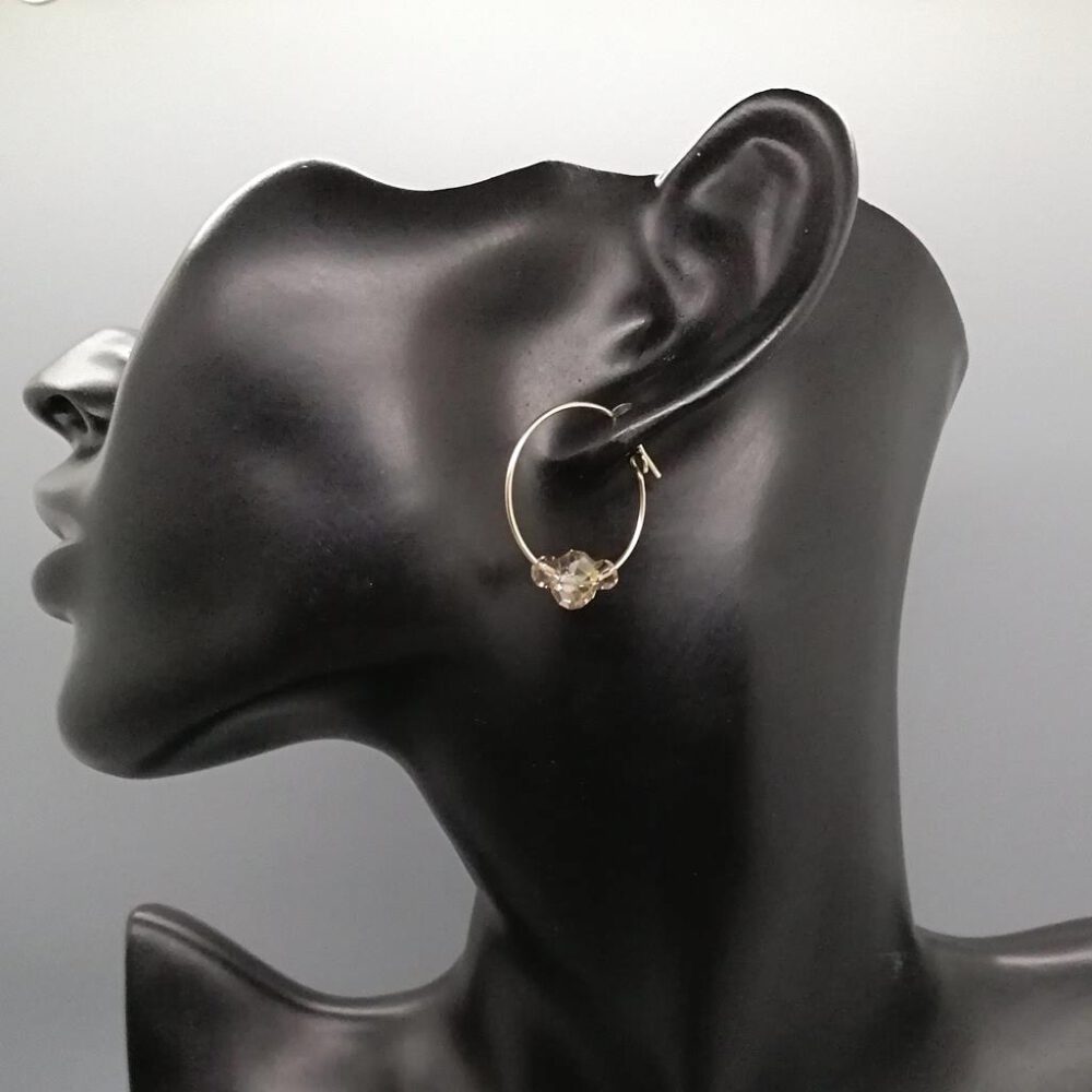 Creolen mit Kristallen Goldfilled