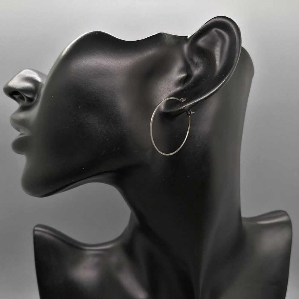 Creolen 3 cm - 935 Silber