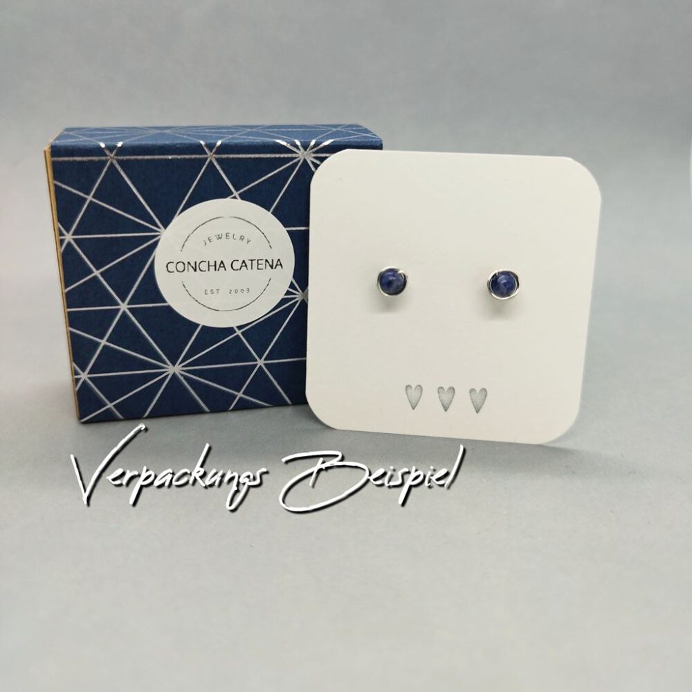 Mini Sodalith Ohrstecker 935 Silber
