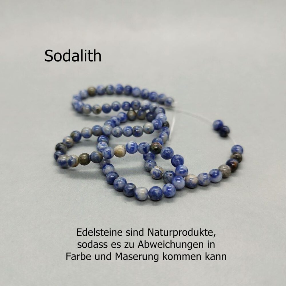 Mini Sodalith Ohrstecker 935 Silber
