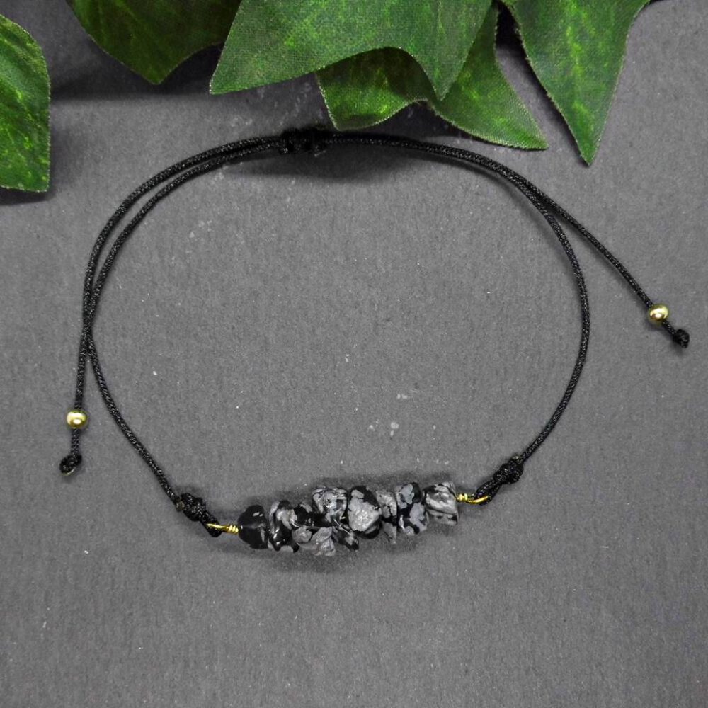 armband-schneeflockenobsidiansplitter Armband Schneeflockenobsidian