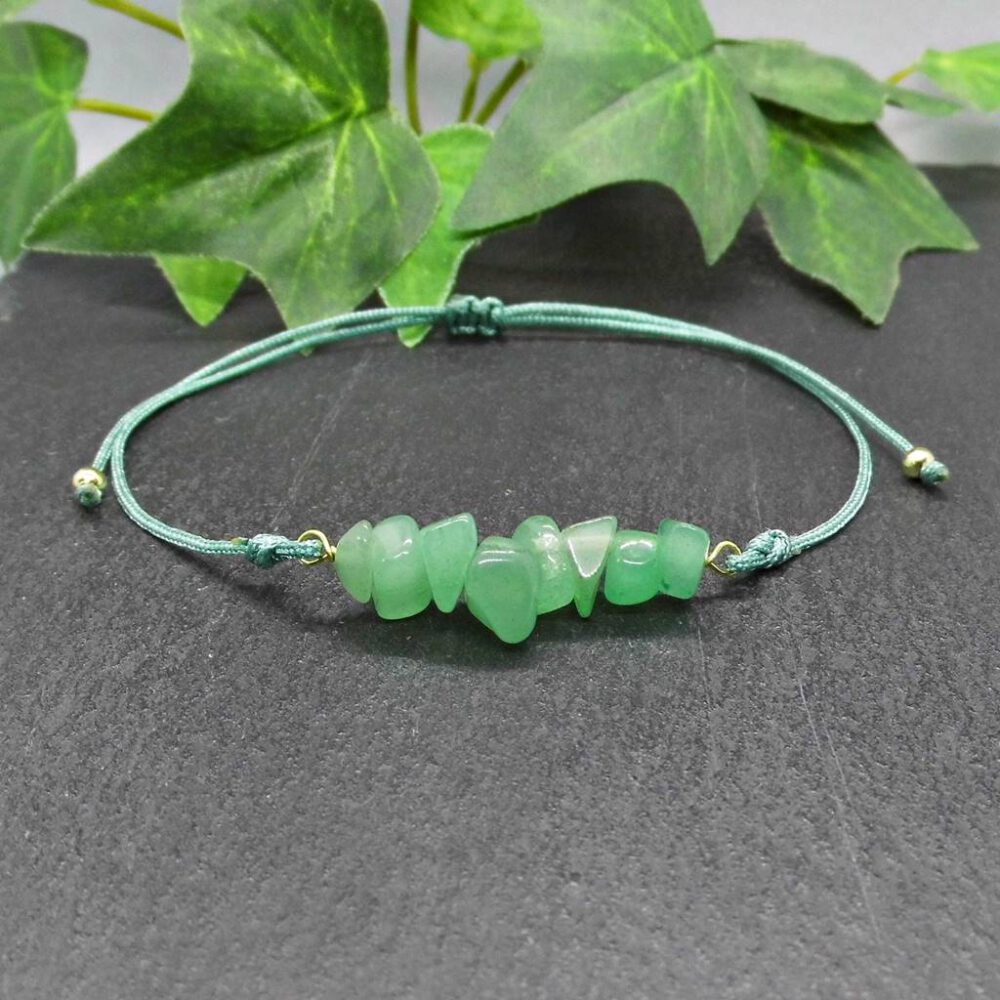 aventurinsplitter-armband Armband Aventurin - Bandfarbe wählbar