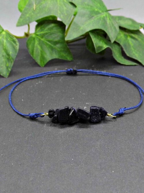 blauflusssplitter-armband Armband Blaufluss - Bandfarbe wählbar