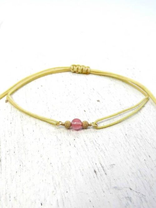 Armband Erdbeerquarz Goldfilled