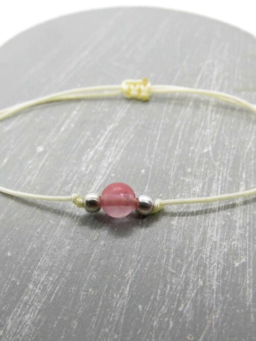 Armband Erdbeerquarz 925 Silber