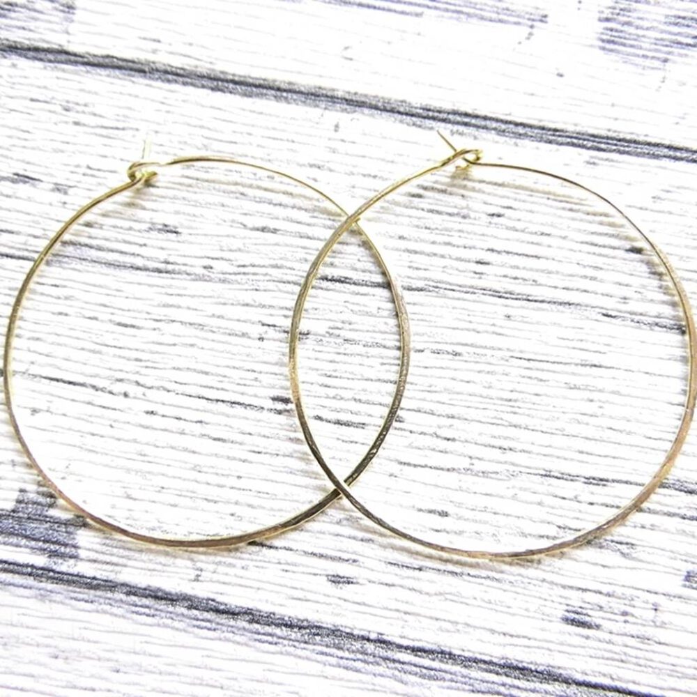 Creolen 4 cm Gold- oder Rosegoldfilled