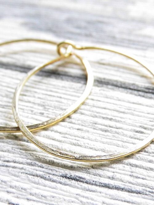 goldfilled -creolen-m Creolen 23mm Gold- oder Rosegoldfilled