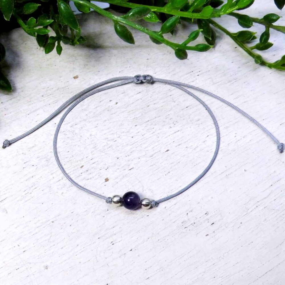 größenverstellbares-amethyst-armband-grau Armband Amethyst 925 Silber