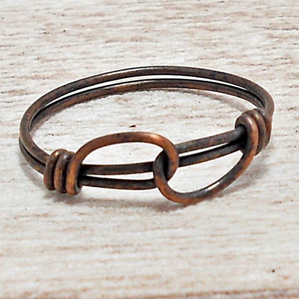 kupferring-wire-work Freundschaftsring Kupfer oxidiert