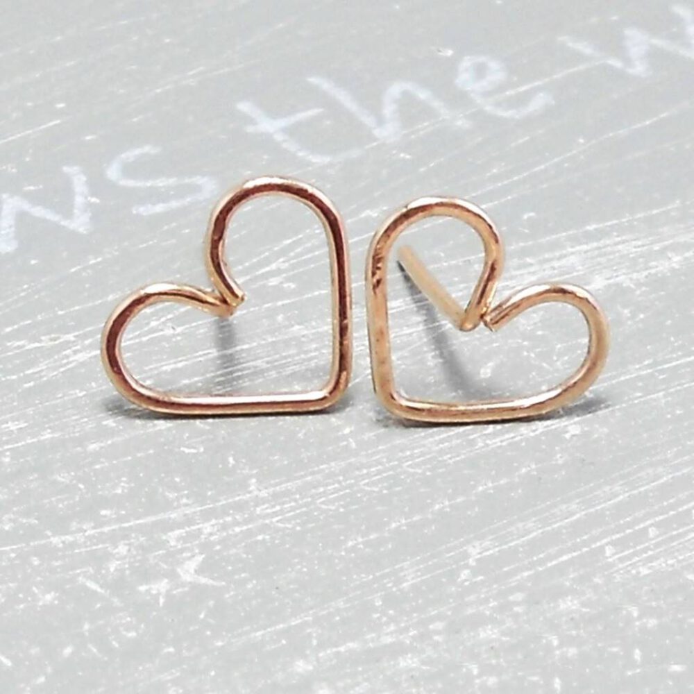 ohrstecker-herz-rose-goldfilled Herz Ohrstecker Rose-Goldfilled