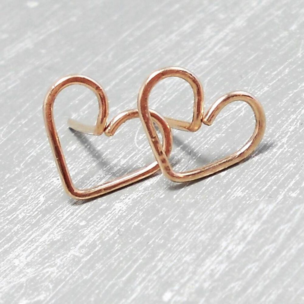 rose-goldfilled-herz-ohrstecker Herz Ohrstecker Rose-Goldfilled