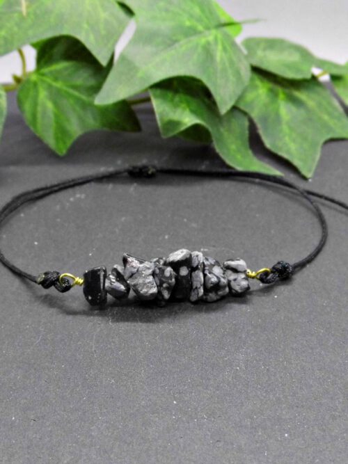 schneeflockenobsidian-armband Armband Schneeflockenobsidian