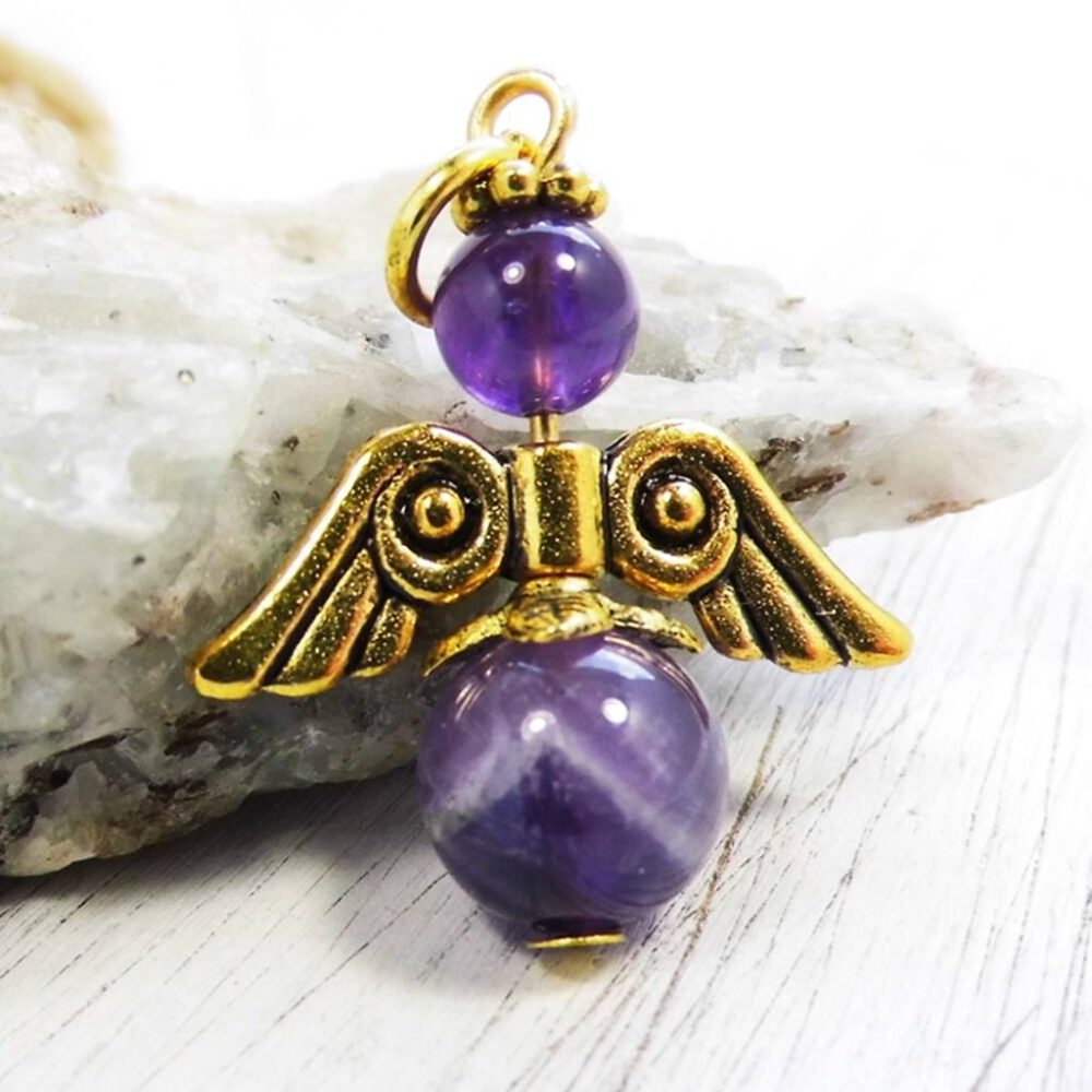 Schutzengel Amethyst gold
